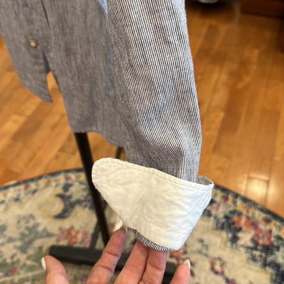 ZARA BOYS BUTTON  DOWN STRIPED SHIRT SZ 11/12 - Picture 3 of 7